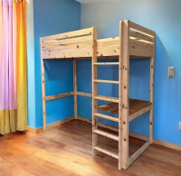 Hochbett aus Zirbe Hochbett aus Zirbe Massivholz