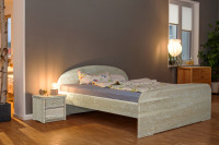 Massivholzbett Massivholzbett Eiche-Vintage - HARMONIE